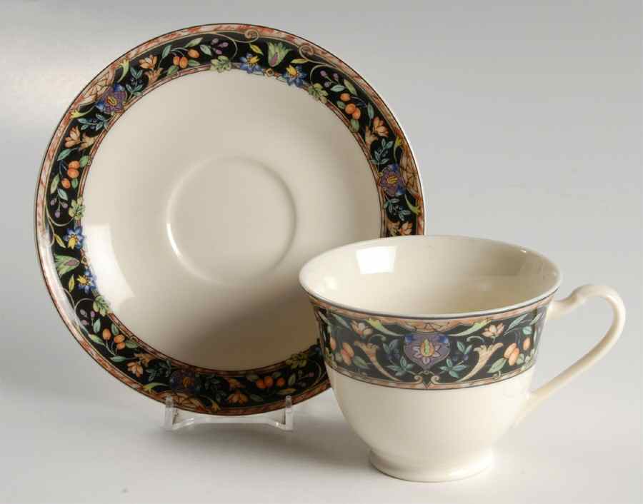 Jardin De Paradis Footed Cup & Saucer Set by Mikasa-1