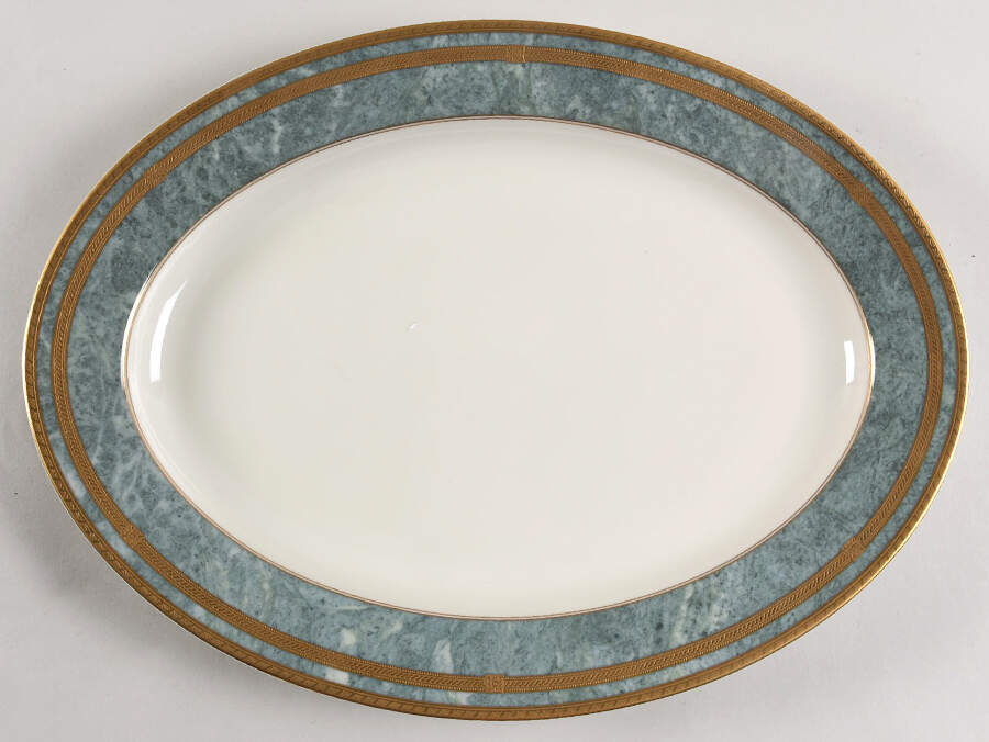Jade Florentine 14" Oval Serving Platter by Mikasa-1