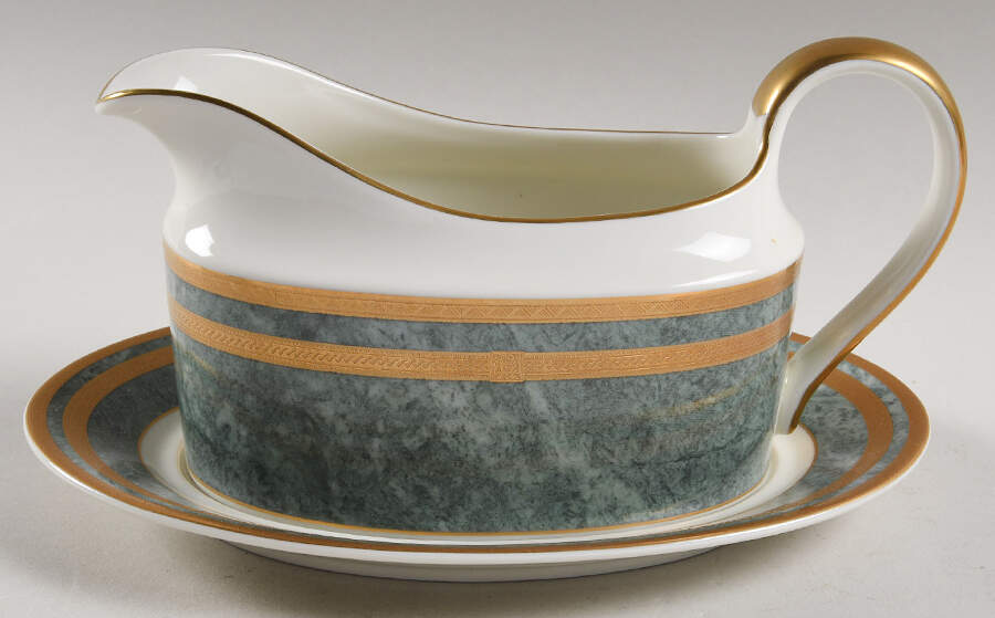 Jade Florentine Gravy Boat & Underplate by Mikasa-1