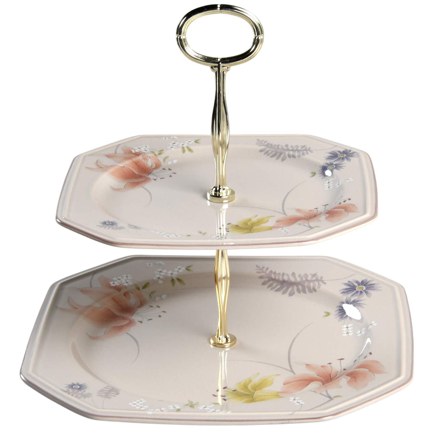 Janette 6 5/8"-10"  2 Tiered Serving Tray (Dp, Sp) HC by Mikasa-1