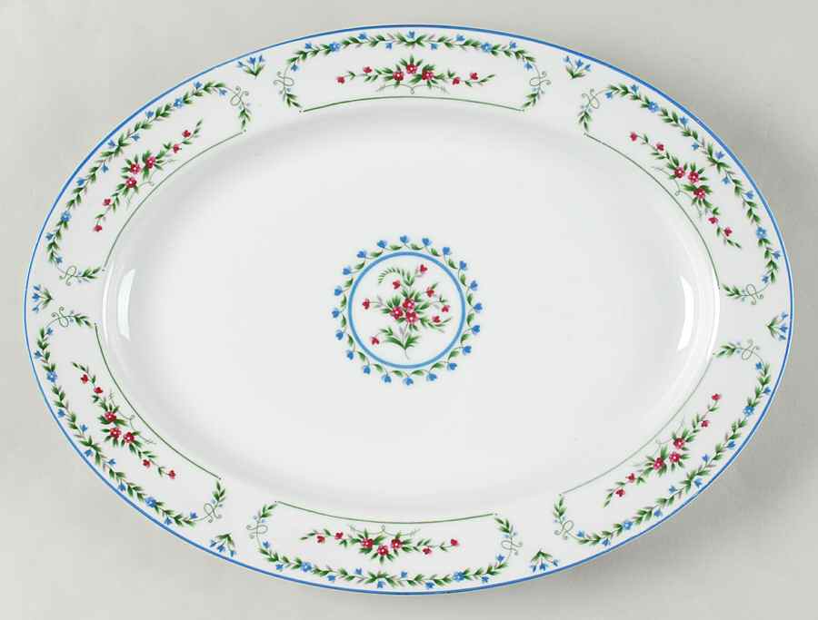 Jardin 14" Oval Serving Platter by Mikasa-1