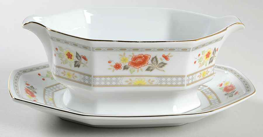 Jardin Gravy Boat & Underplate by Mikasa-1