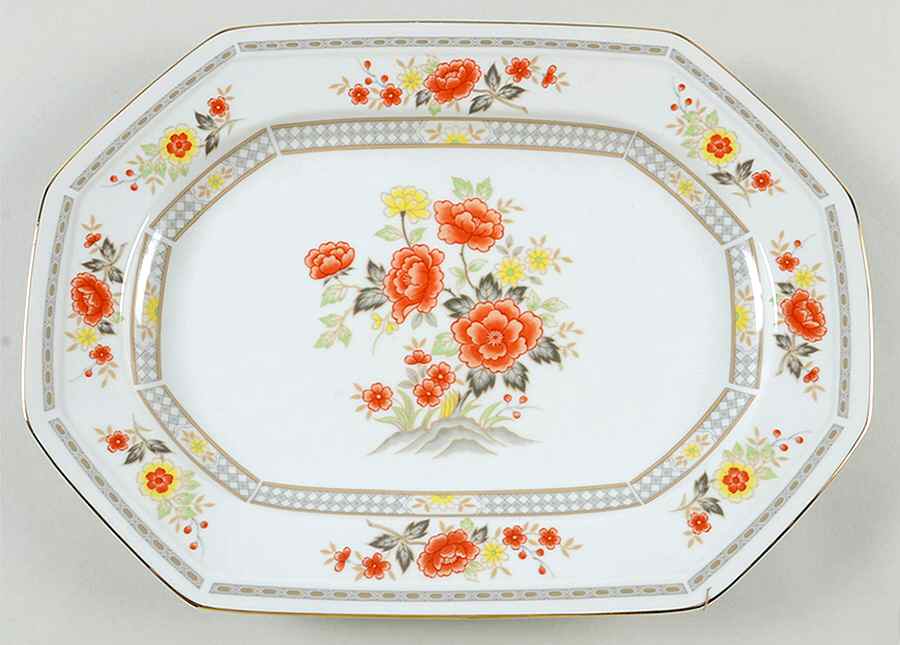 Jardin 14" Oval Serving Platter by Mikasa-1