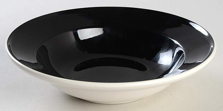 Jet Black Rim Fruit/Dessert (Sauce) Bowl by Mikasa-1