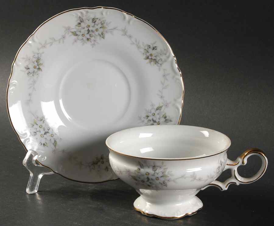 Jennifer Footed Cup & Saucer Set by Mikasa-1