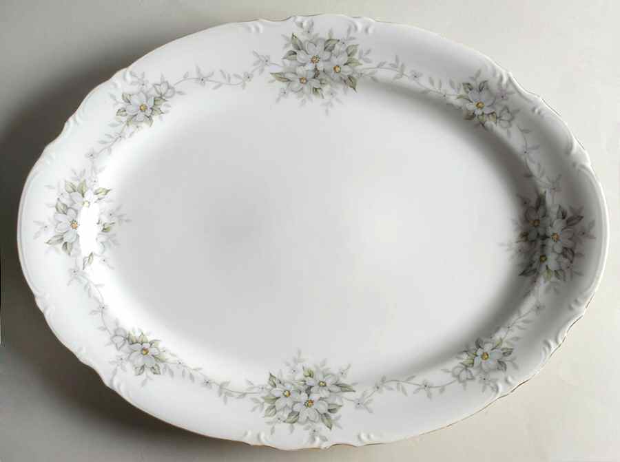 Jennifer 16" Oval Serving Platter by Mikasa-1