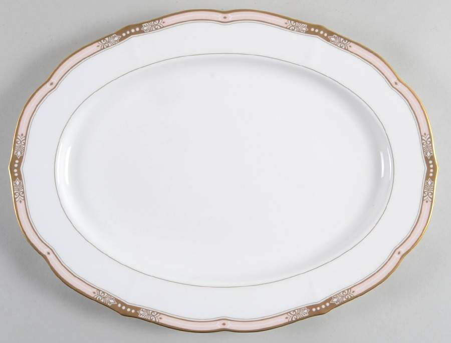 Jeweltone Peach 14" Oval Serving Platter by Mikasa-1