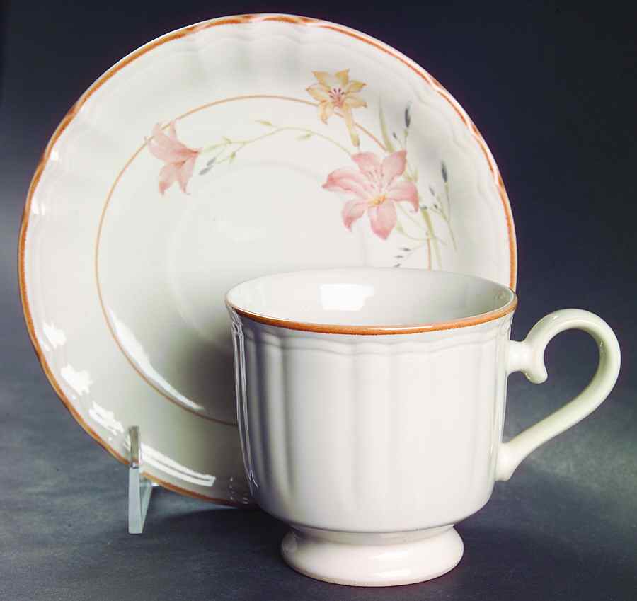 Jessica Footed Cup & Saucer Set by Mikasa-1