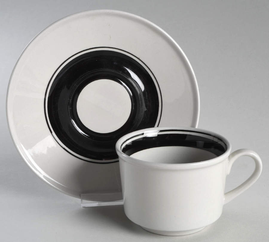Jet Set Flat Cup & Saucer Set by Mikasa-1