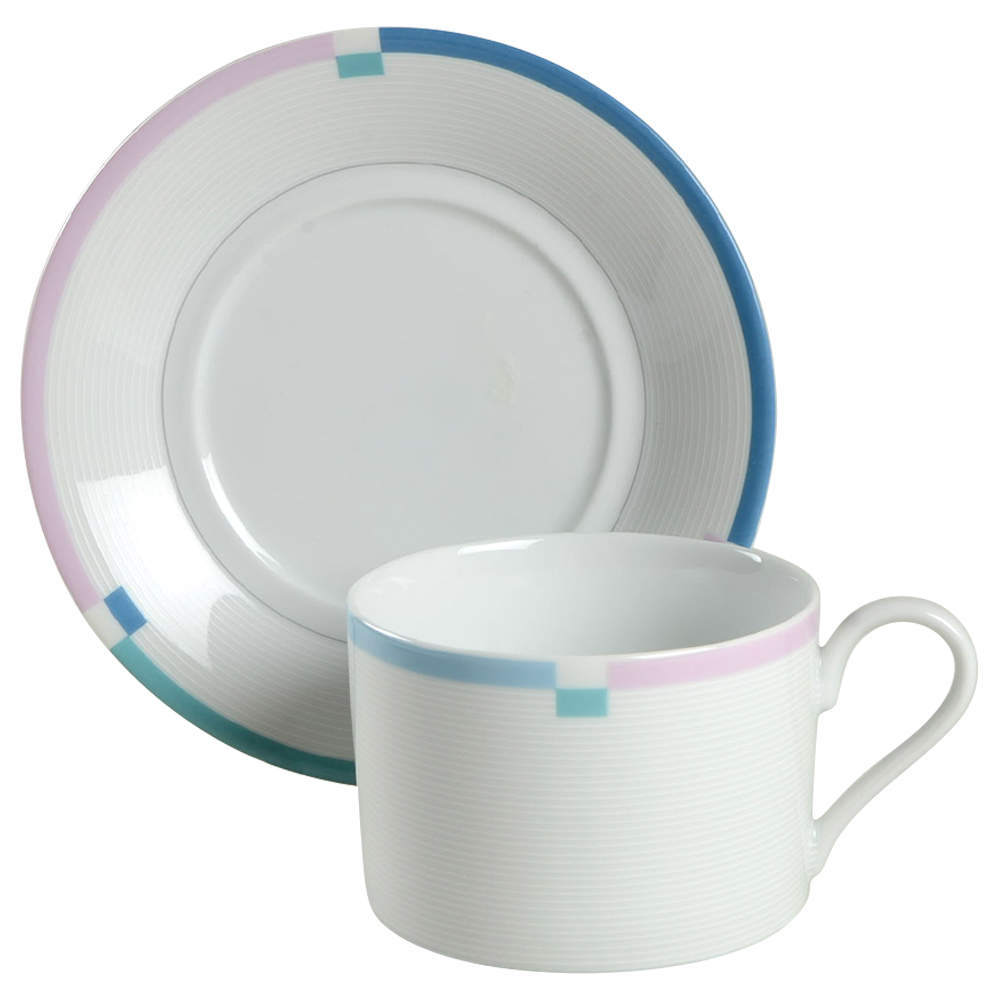 Jet Set Flat Cup & Saucer Set by Mikasa-1