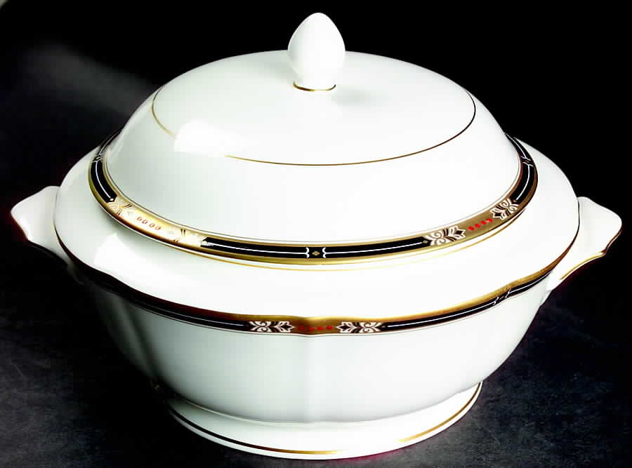 Jeweltone Black Round Covered Vegetable by Mikasa-1