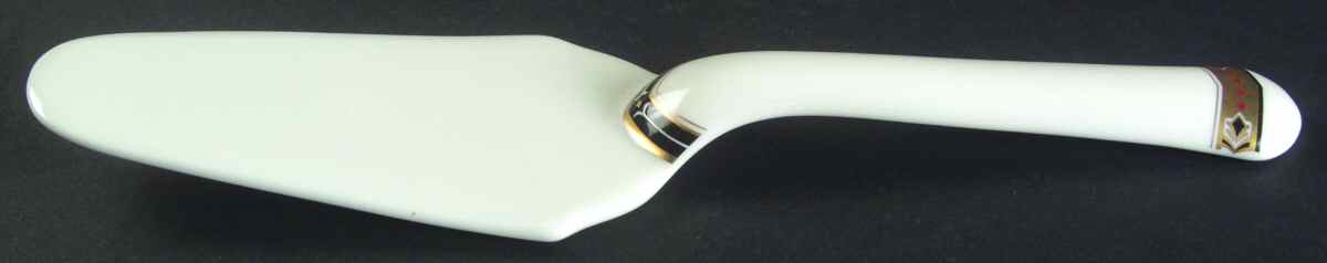 Jeweltone Black Solid Ceramic Pie/Cake Server by Mikasa-1