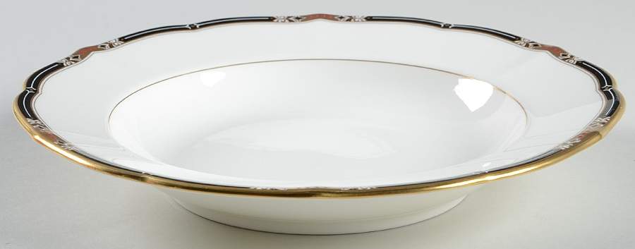 Jeweltone Black Large Rim Soup Bowl by Mikasa-1