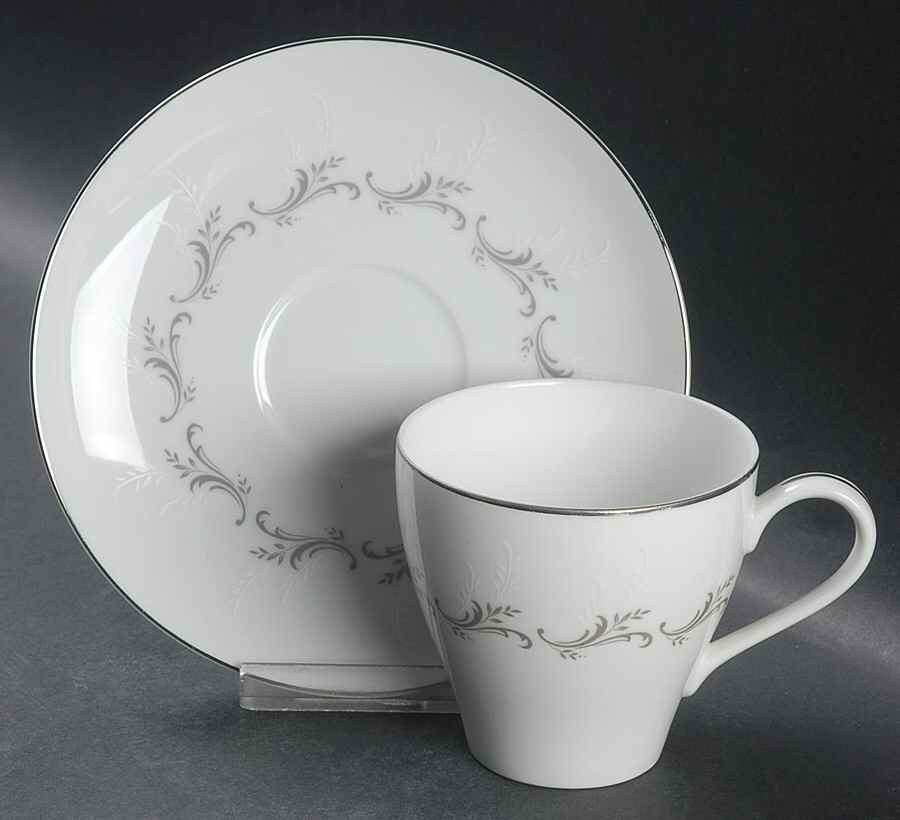 Josephinia Flat Cup & Saucer Set by Mikasa-1
