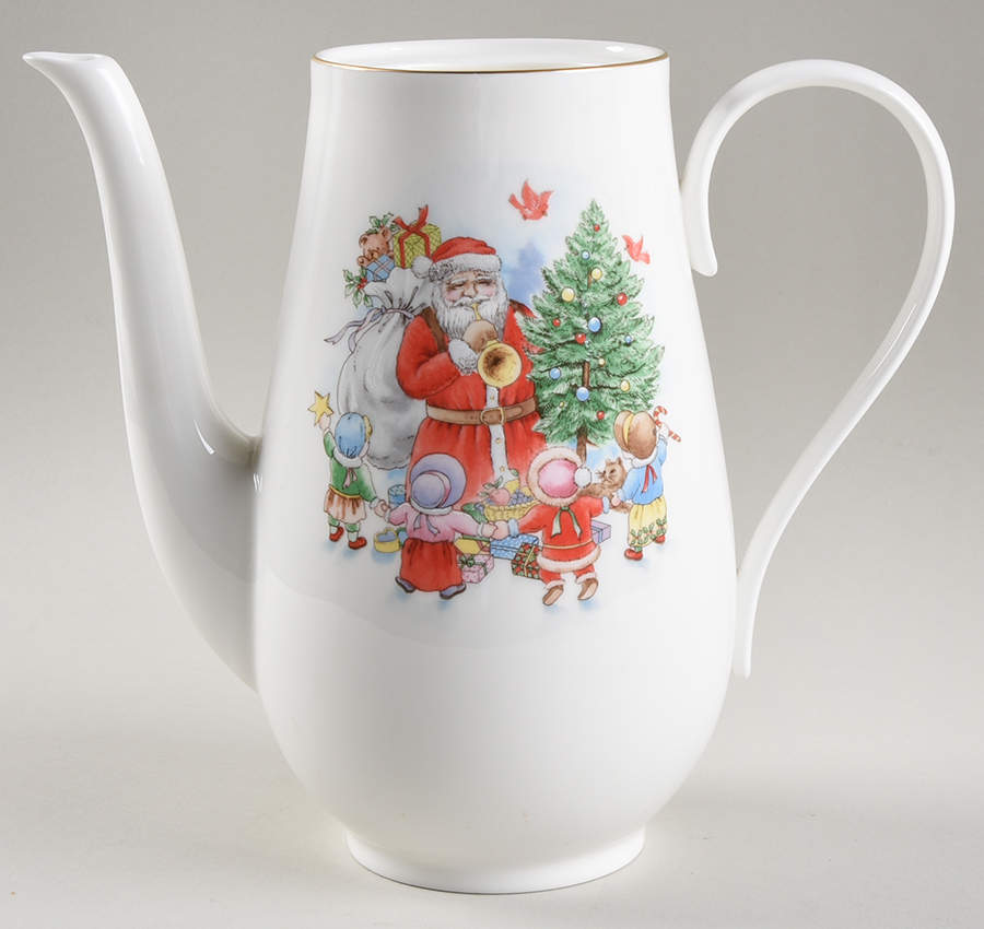 Jolly St. Nick Coffee Pot No Lid by Mikasa-1