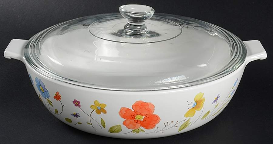Just Flowers 2 Qt Round Covered Casserole by Mikasa-1