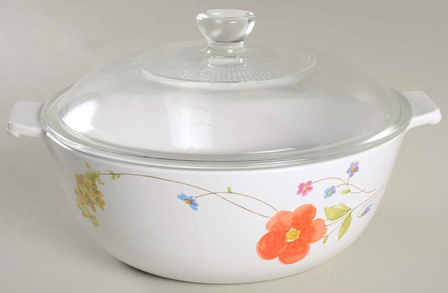 Just Flowers 1.5 Qt Round Covered Casserole by Mikasa-1