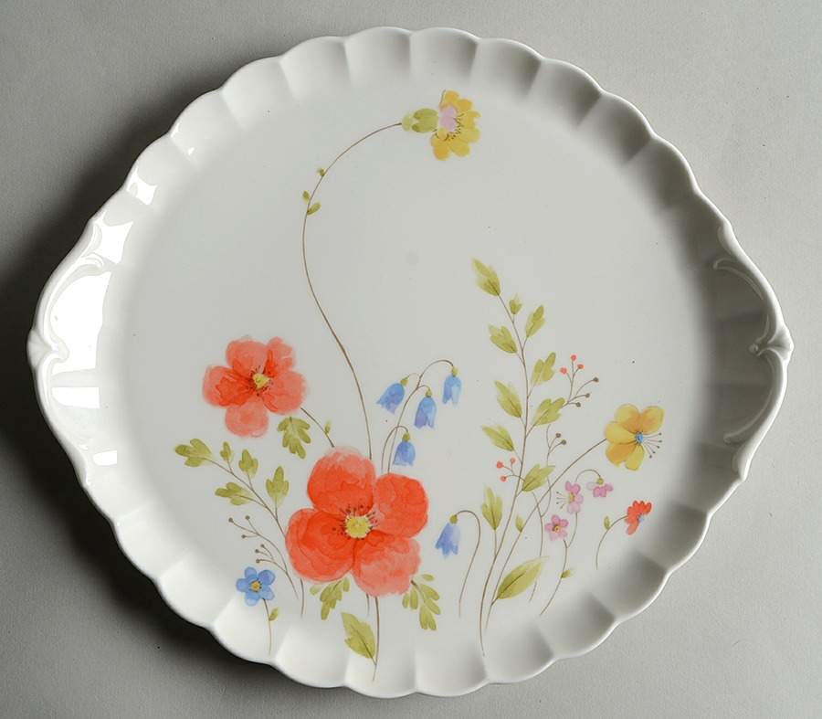 Just Flowers Handled Cake Plate by Mikasa-1
