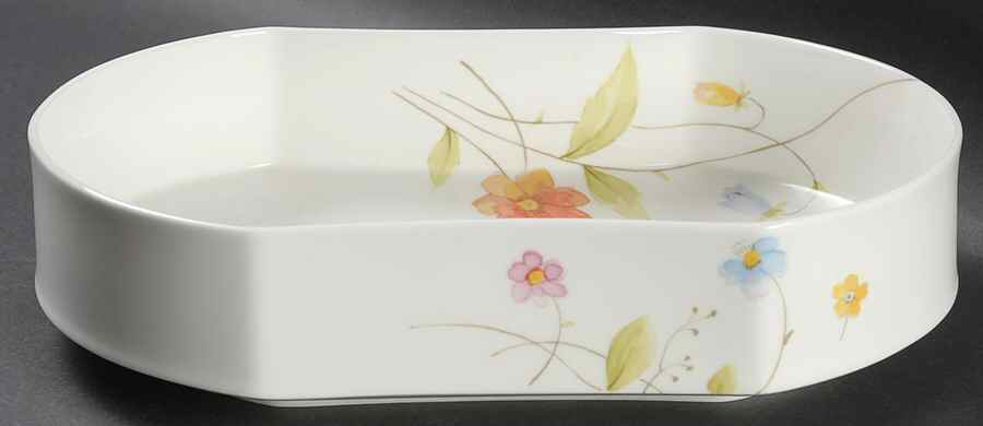 Just Flowers 10" Oval Vegetable Bowl by Mikasa-1