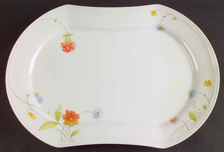 Just Flowers 16" Oval Serving Platter by Mikasa-1