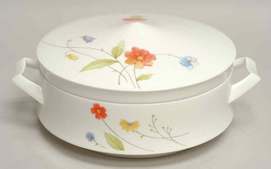 Just Flowers Round Covered Vegetable by Mikasa-1