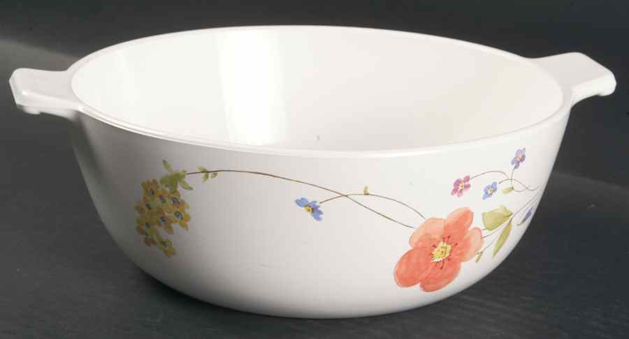 Just Flowers 1.25 Qt Round Casserole No Lid by Mikasa-1