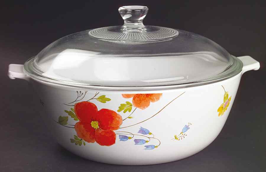 Just Flowers 2.25 Qt Round Covered Casserole by Mikasa-1