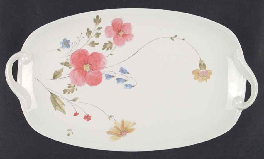 Just Flowers Large Sandwich Tray by Mikasa-1