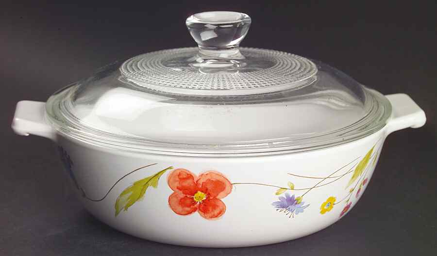 Just Flowers 1.50 Pt Round Covered Casserole by Mikasa-1