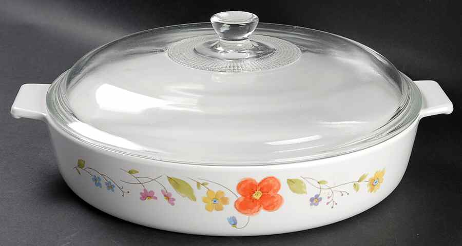 Just Flowers 2.5 Qt Round Covered Casserole by Mikasa-1