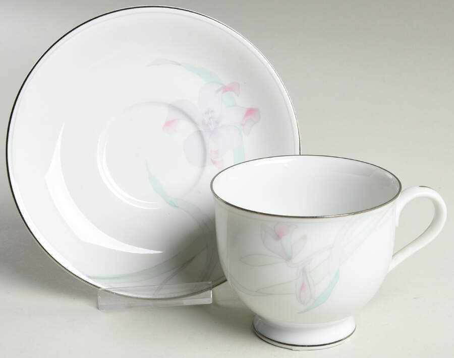 June Garden Footed Cup & Saucer Set by Mikasa-1