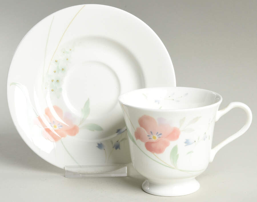 Just Love Footed Cup & Saucer Set by Mikasa-1
