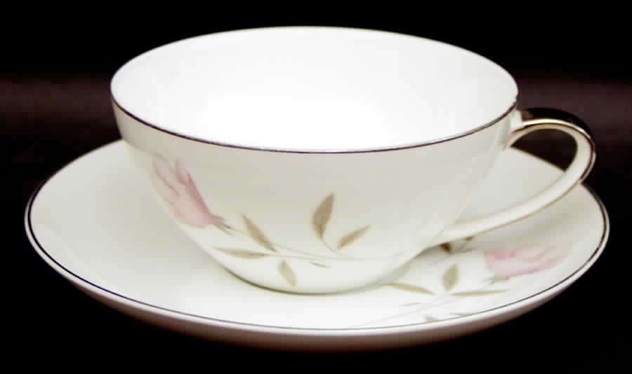 June Rose Flat Cup & Saucer Set by Mikasa-1