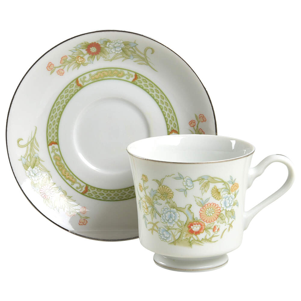 Kabuki Footed Cup & Saucer Set by Mikasa-1