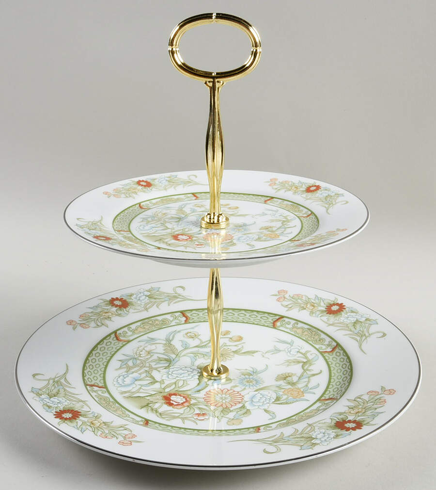 Kabuki 6 5/8"-10"  2 Tiered Serving Tray (Dp, Sp) HC by Mikasa-1