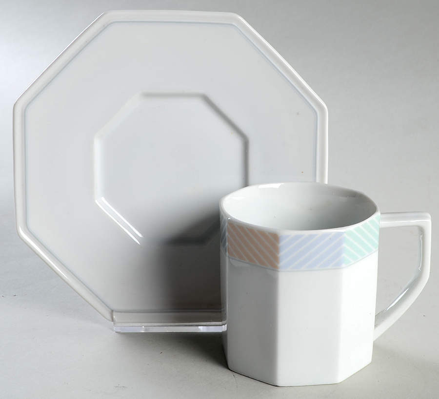 Kaleidoscope Flat Cup & Saucer Set by Mikasa-1