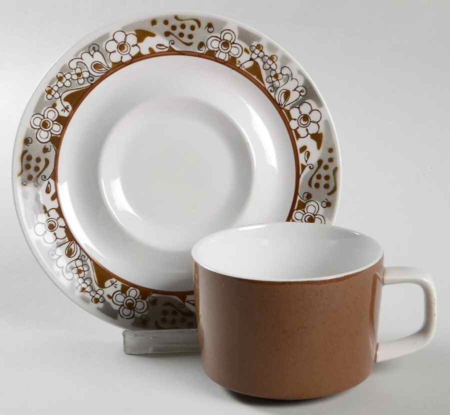 Kashmir Flat Cup & Saucer Set by Mikasa-1