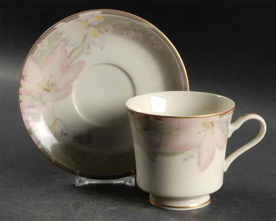 Katherine Footed Cup & Saucer Set by Mikasa-1