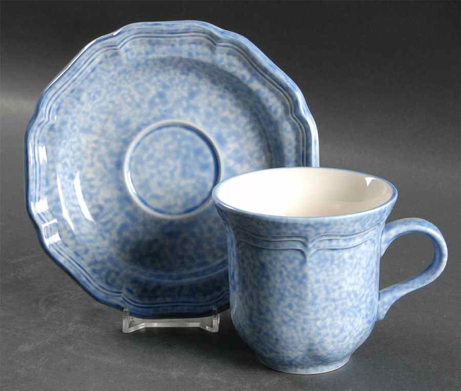 Kentucky Blue Flat Cup & Saucer Set by Mikasa-1