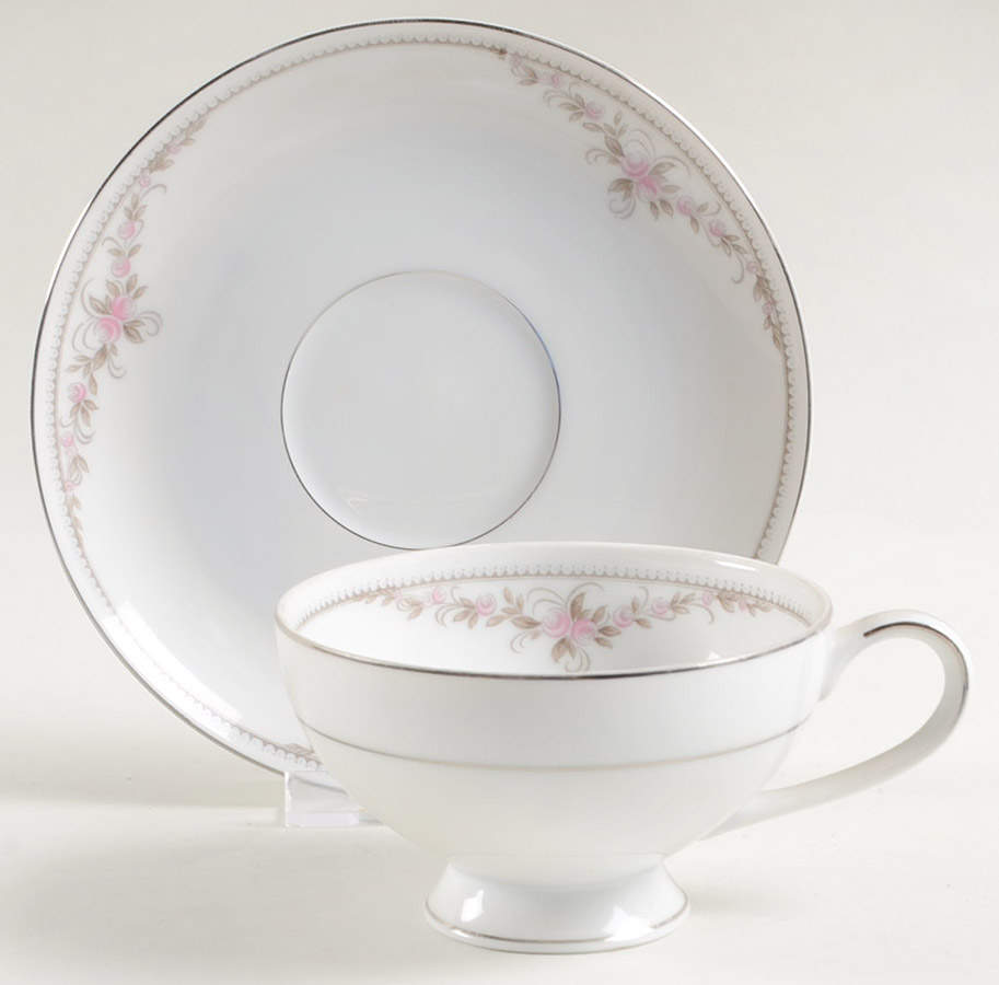Kensington Footed Cup & Saucer Set by Mikasa-1