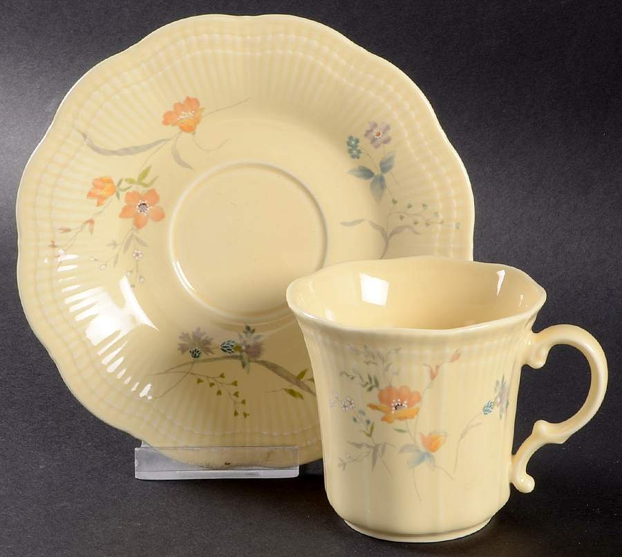 Kent Flat Cup & Saucer Set by Mikasa-1