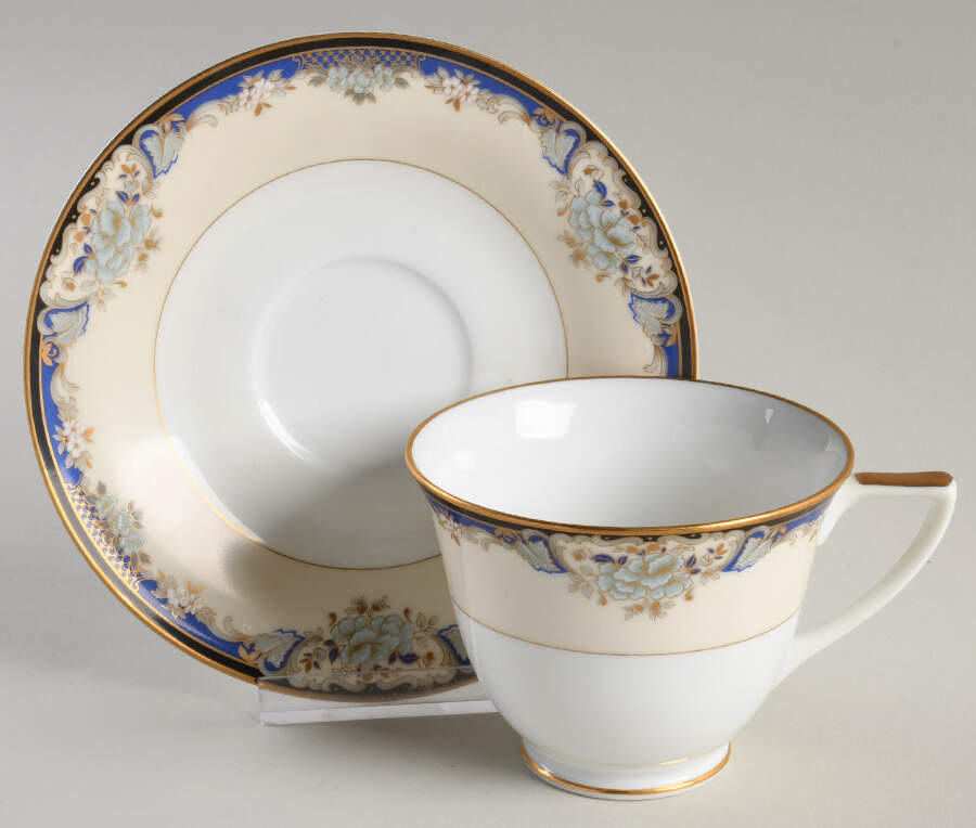 Kingsley Footed Cup & Saucer Set by Mikasa-1