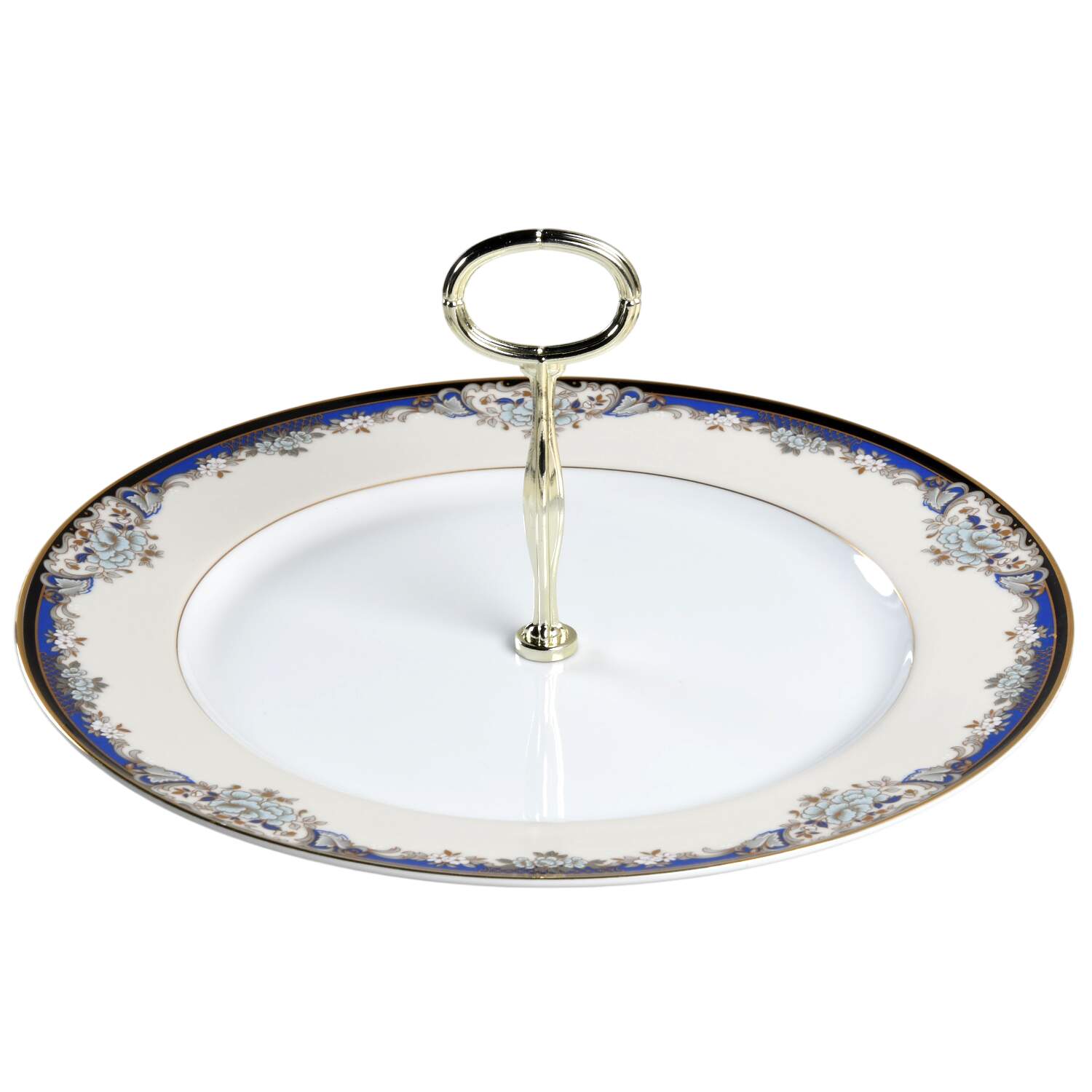 Kingsley Round Serving Plate with Handle (CH) HC by Mikasa-1