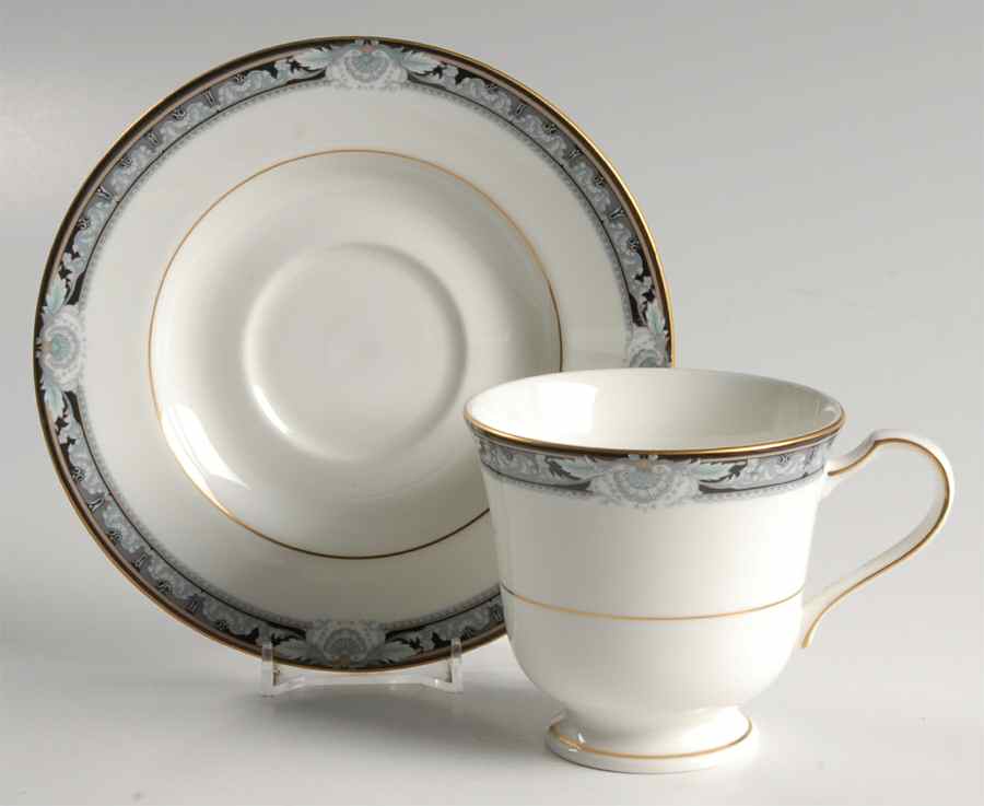 Kingsmere Footed Cup & Saucer Set by Mikasa-1