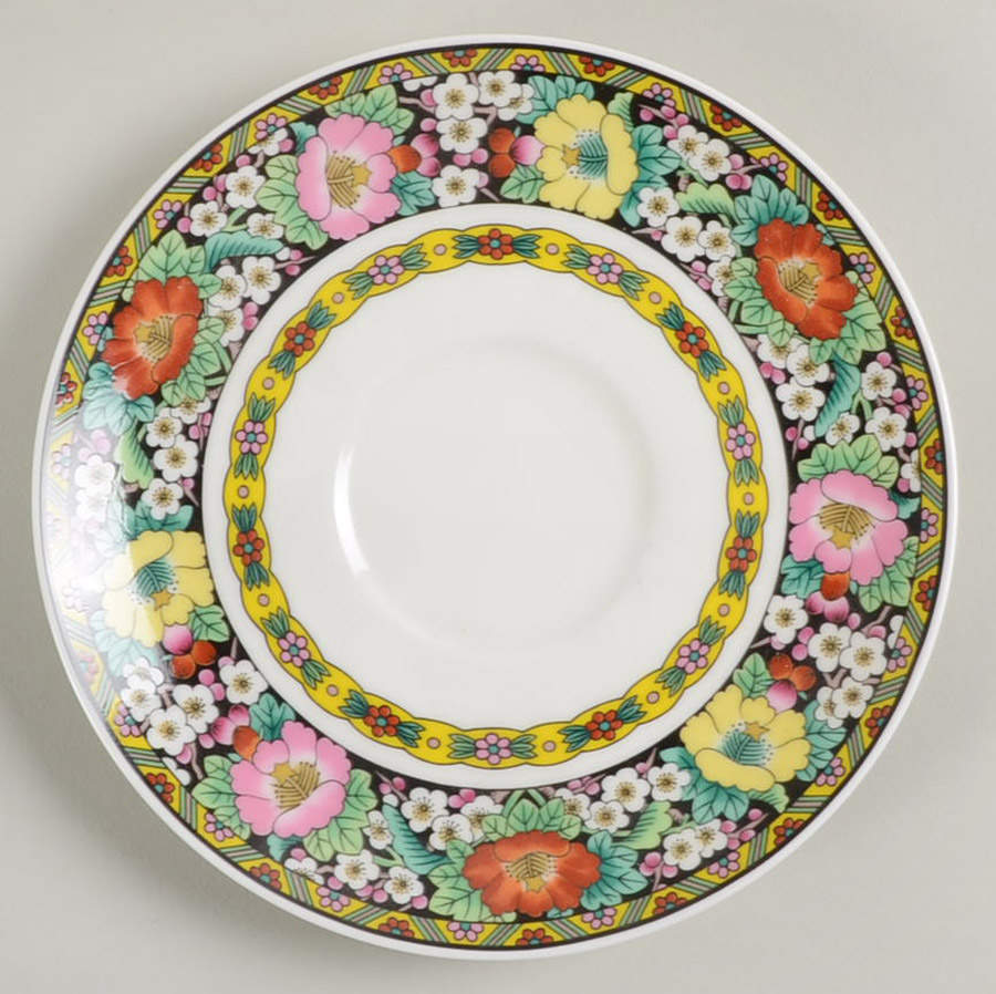 Kutani Bird Saucer by Mikasa-1