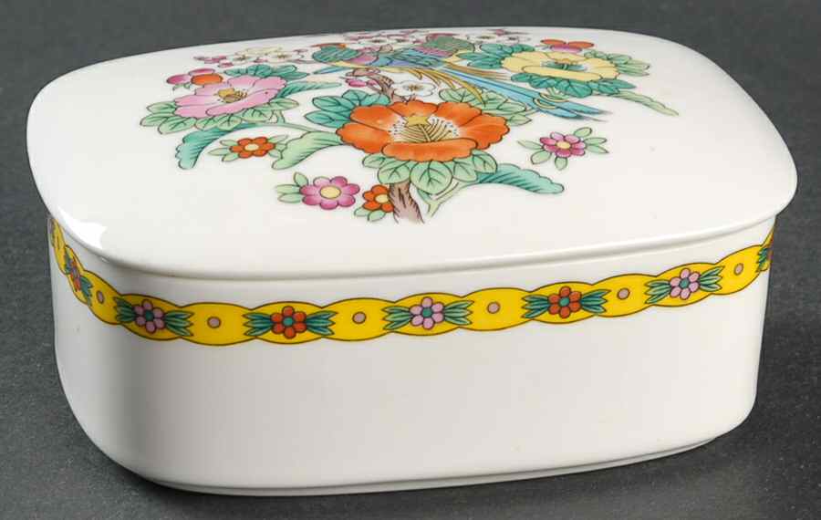 Kutani Bird Rectangular Box with Lid by Mikasa-1