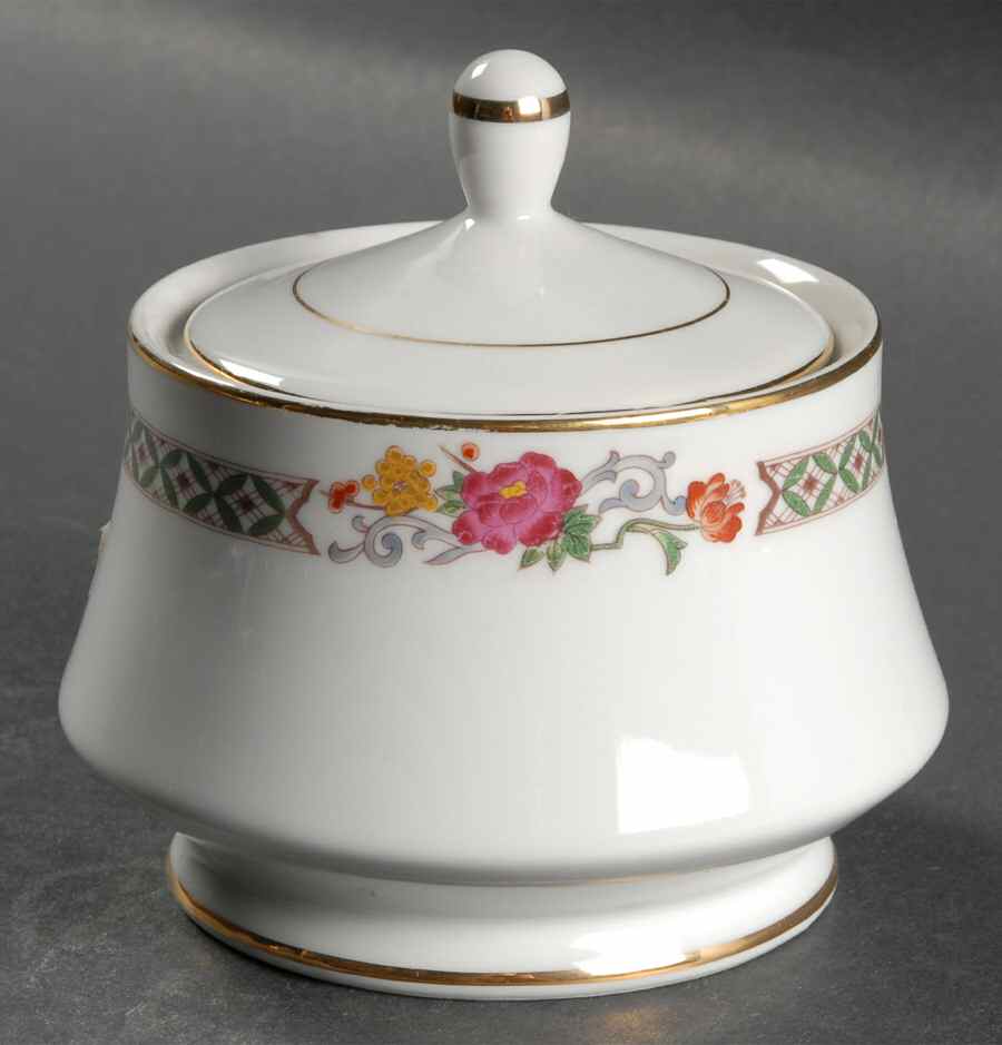 Kutani Branch Sugar Bowl & Lid by Mikasa-1