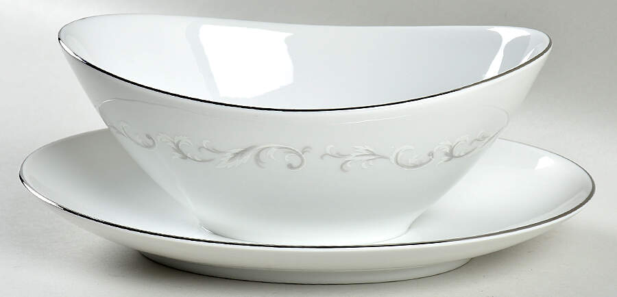 Ladue Gravy Boat with Attached Underplate by Mikasa-1
