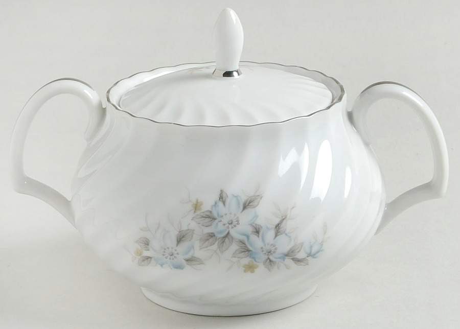 La Fleur Bleu Sugar Bowl & Lid by Mikasa-1