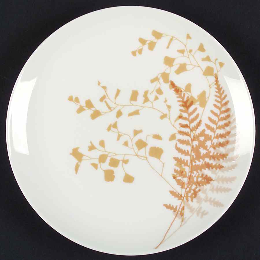 Lacy Fern Brown Salad Plate by Mikasa-1